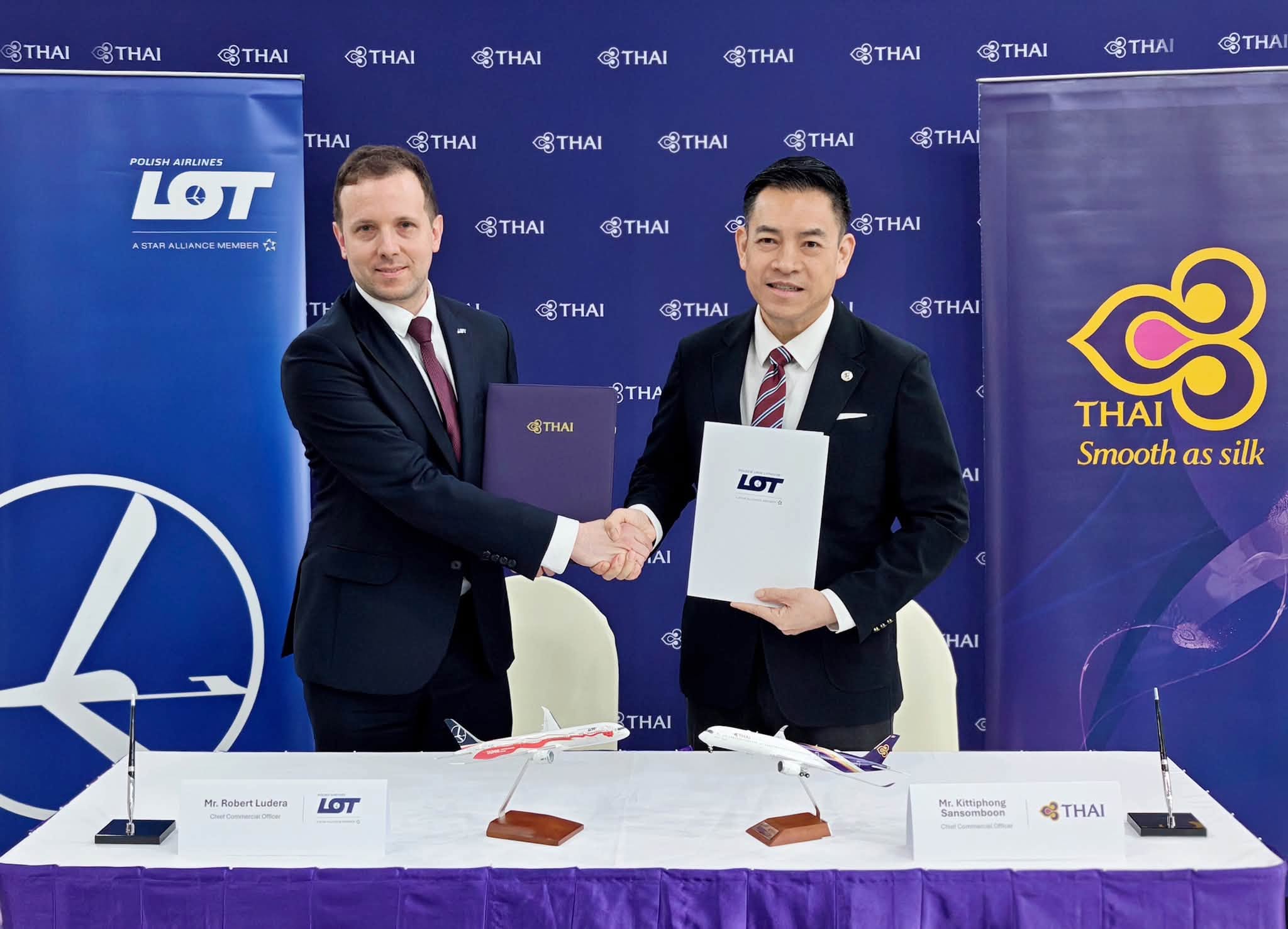 THAI, LOT Polish Airlines sign MoU for future codeshare partnership