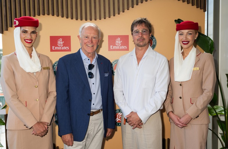 Emirates hosts Brad Pitt during Roland-Garros finals weekend in Paris