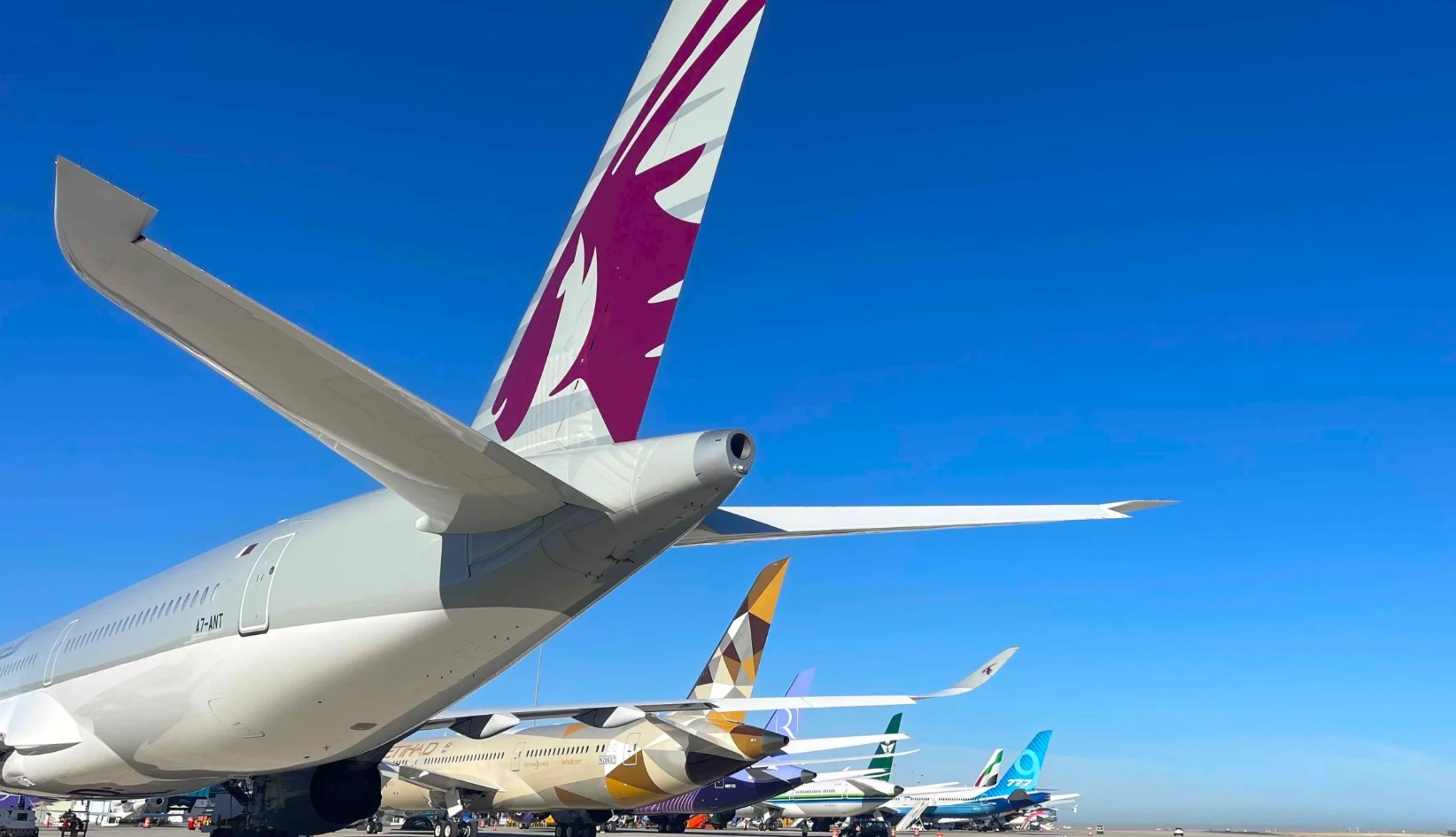 Around 30 Middle Eastern airlines' widebody planes stranded at American airports