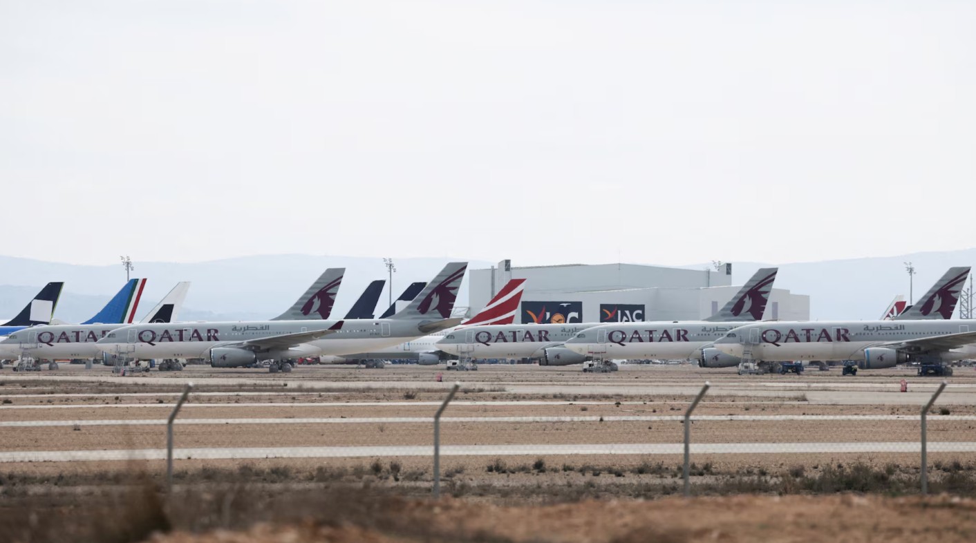 Remote Spanish airport again becomes parking lot for planes, this time due to Iran war