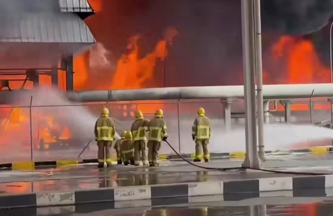 Kuwait airport fuel tanks ablaze after Iranian drone attack