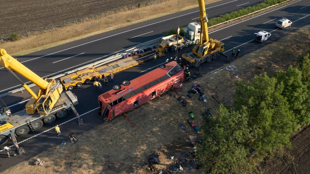 Twelve killed as tourist bus crashes in Hungary