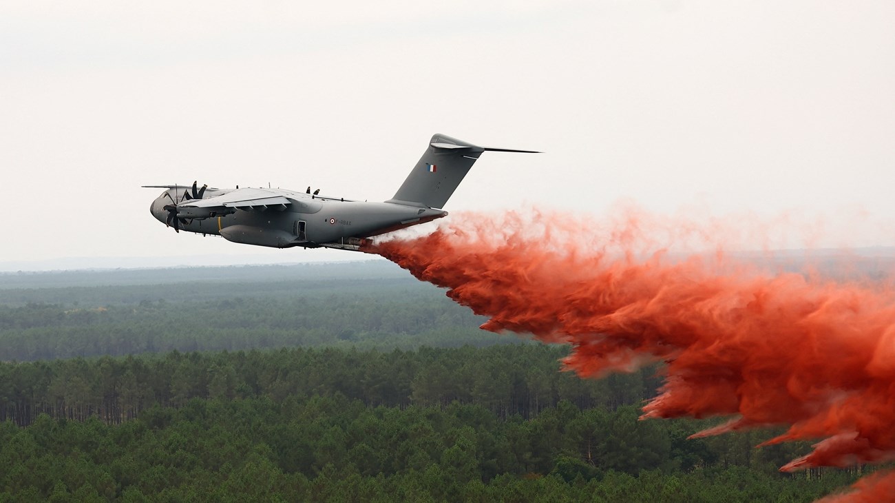 France's A400M military aircraft carries out first mission to fight wildfires