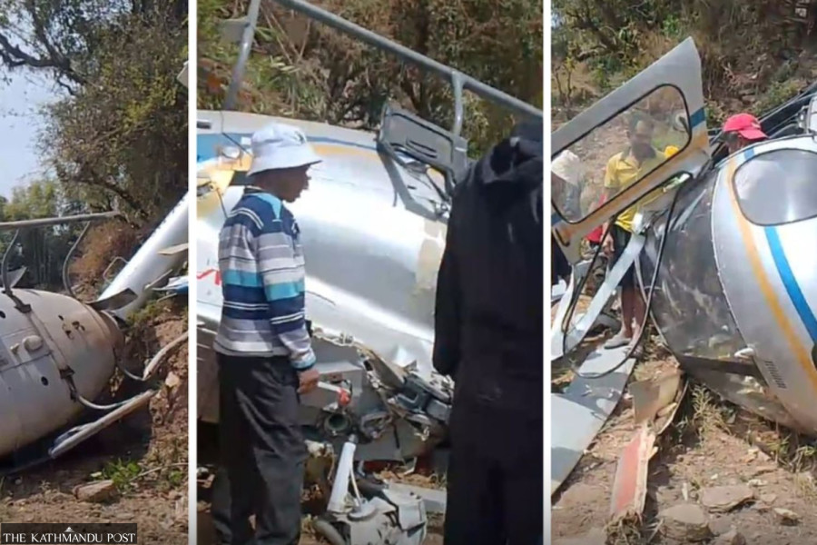 Helicopter crash-landed in Nepal; one injured, pilot safe 