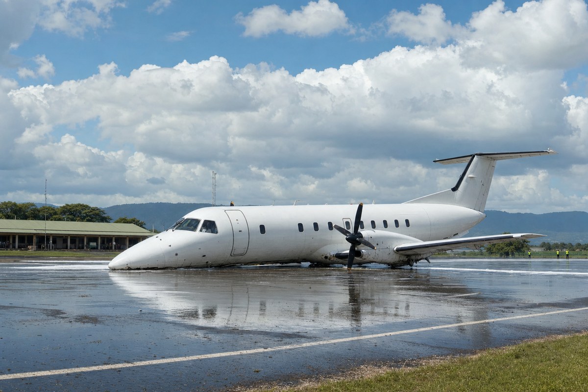 Tanzania plane makes emergency belly landing, no injuries