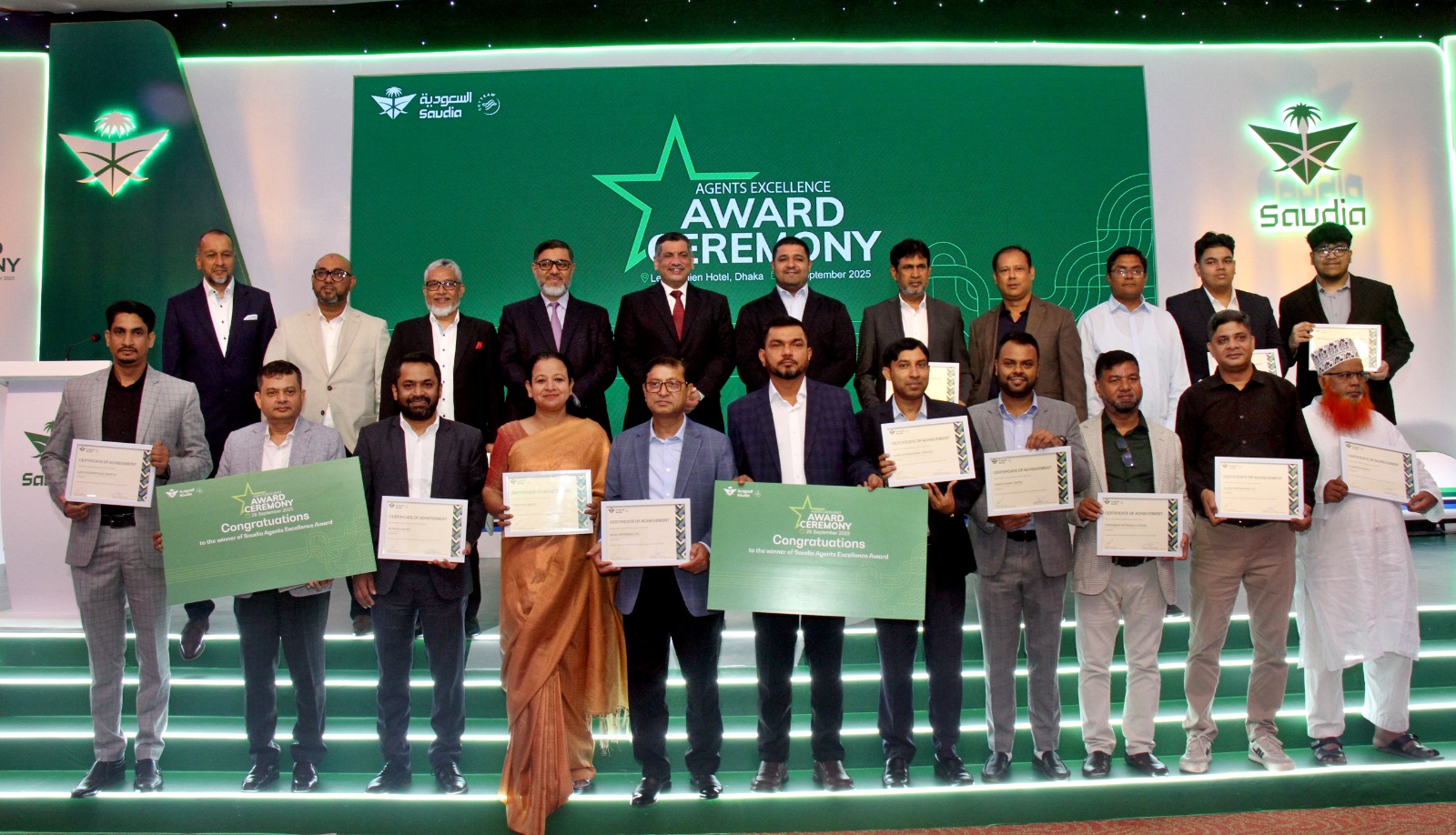Saudia recognizes it's Top productive Agents in Bangladesh