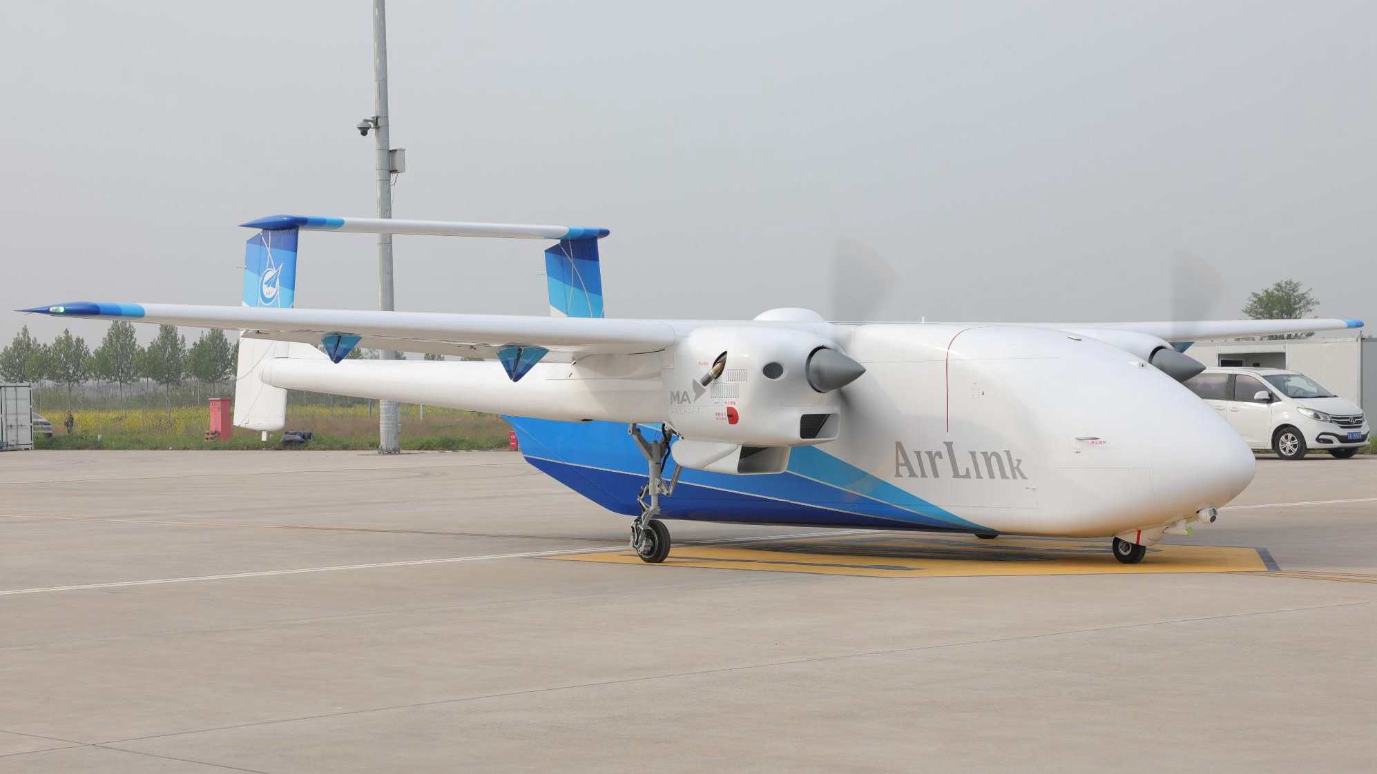 China's homegrown 'unmanned flying truck' completes maiden flight