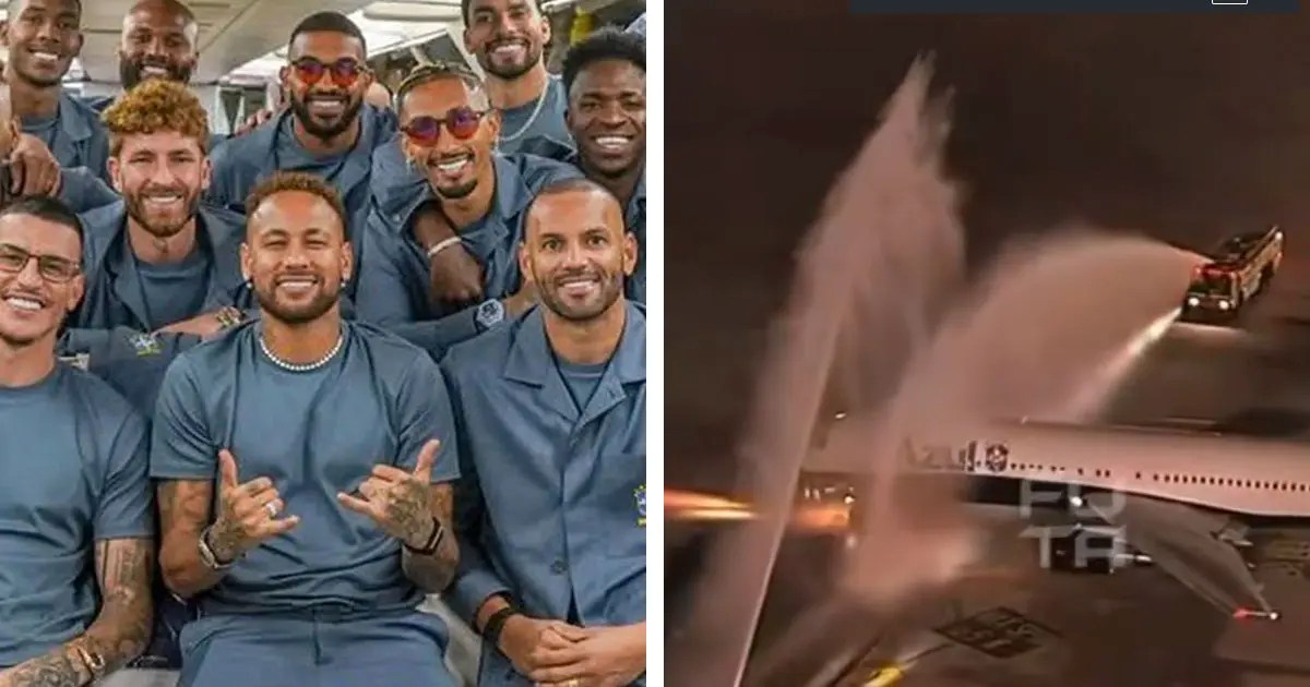 Brazil’s World Cup flight gets 'Baptized' during send-off
