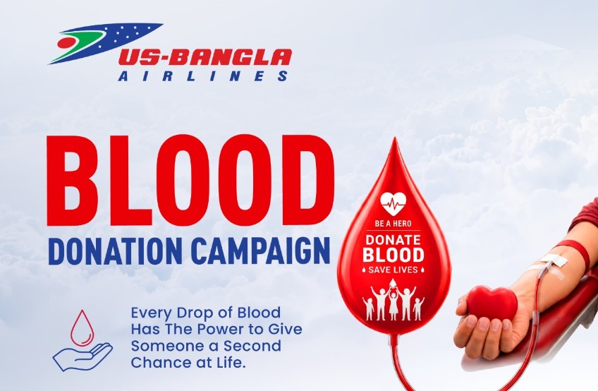 US-Bangla Airlines to hold blood donation campaign for World Blood Donor Day