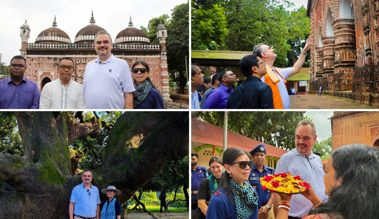 US Ambassador Christensen tours historic Dinajpur landmarks