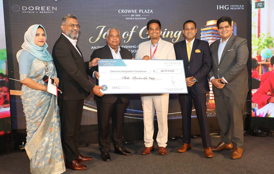 Crowne Plaza Dhaka Gulshan raises Tk 12 lakh for Mojar School through Giving for Good Month